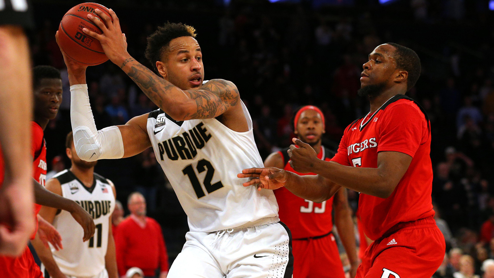 Vincent Edwards scores 26 in Purdue's 82-75 win over Rutgers