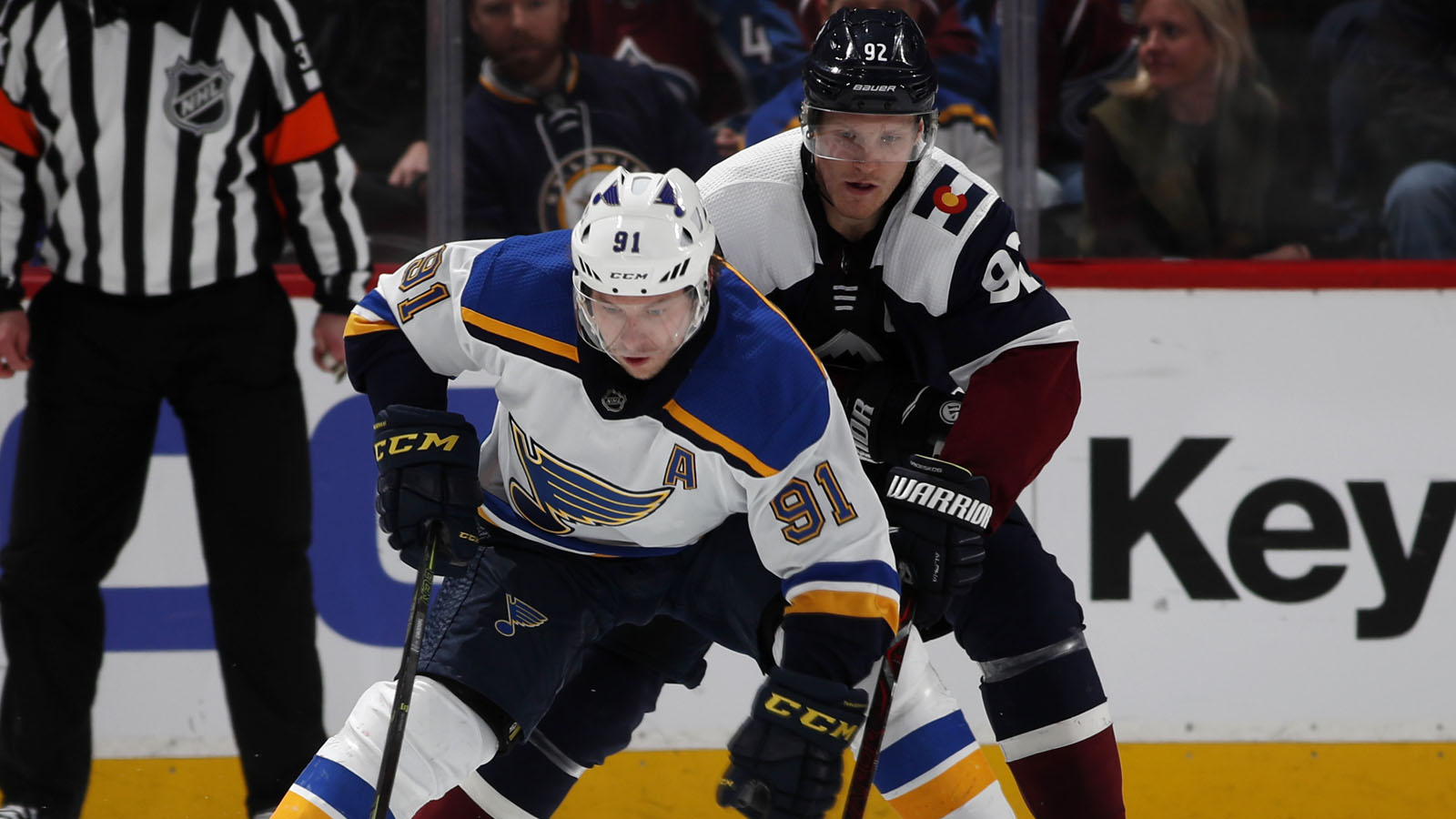 Top-line injuries to Blues, Avalanche figure to shake up Central