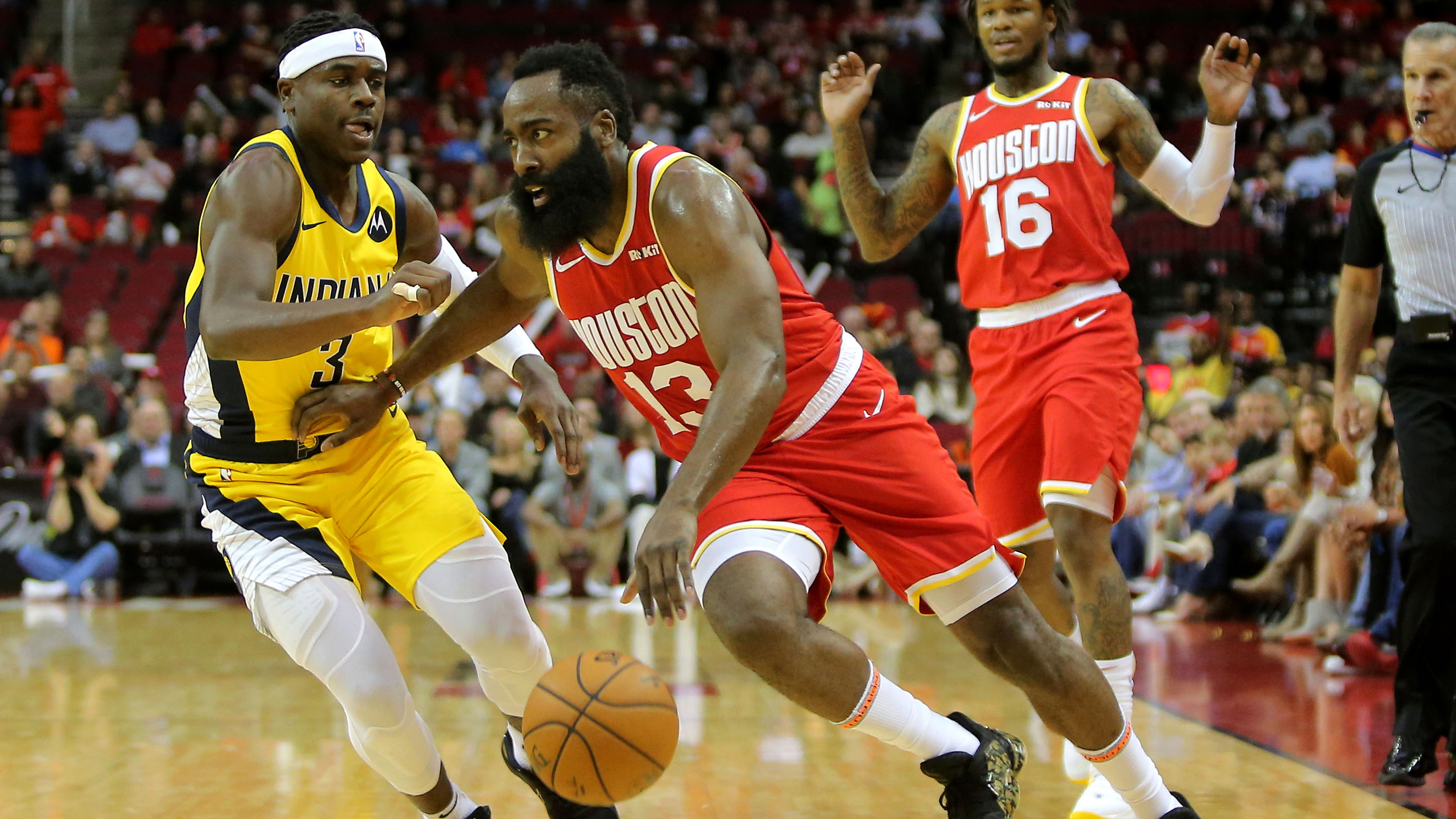 Pacers' four-game winning streak snapped with 111-102 loss to Rockets