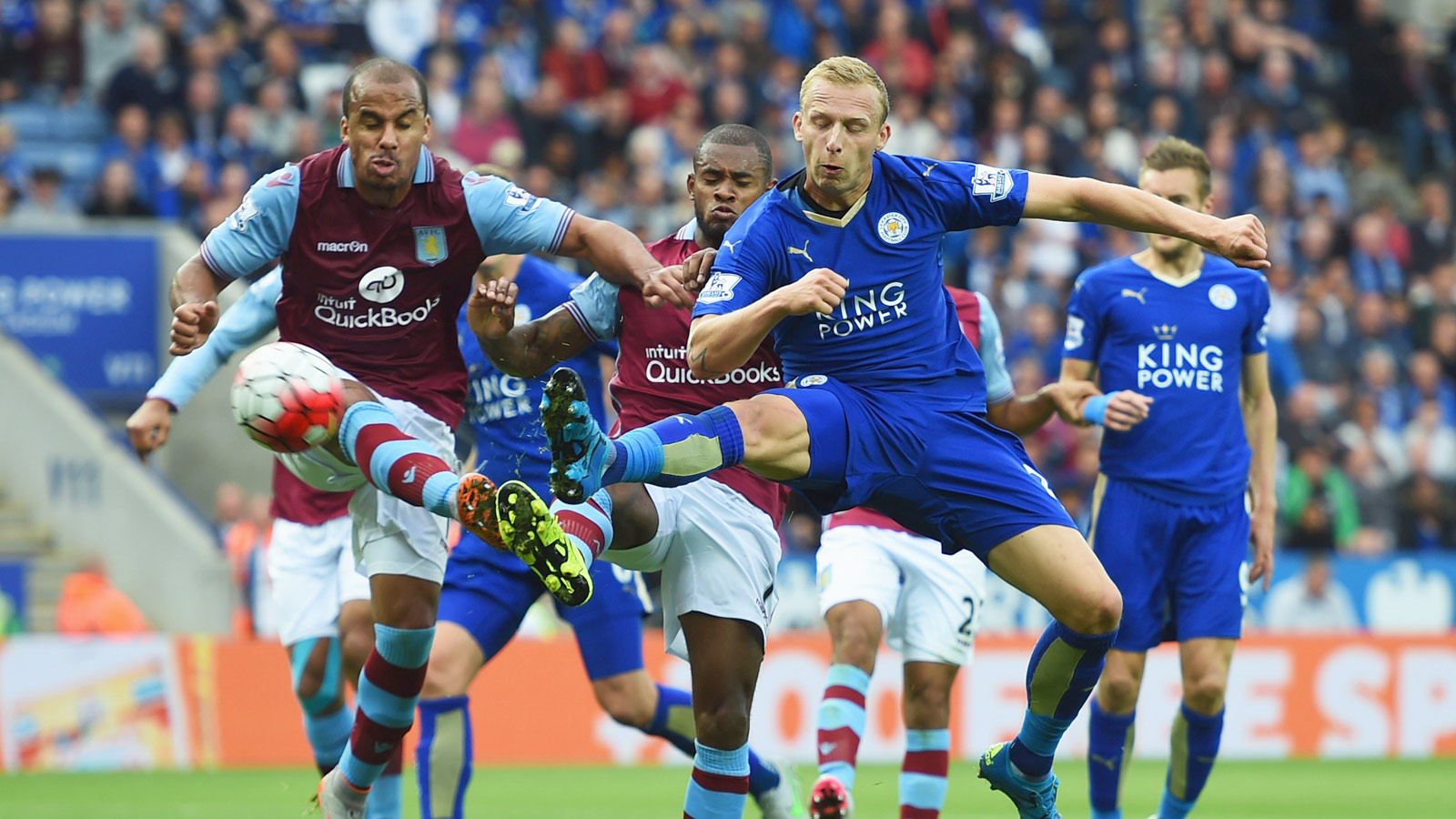 Leicester stun Villa with comeback victory to go second