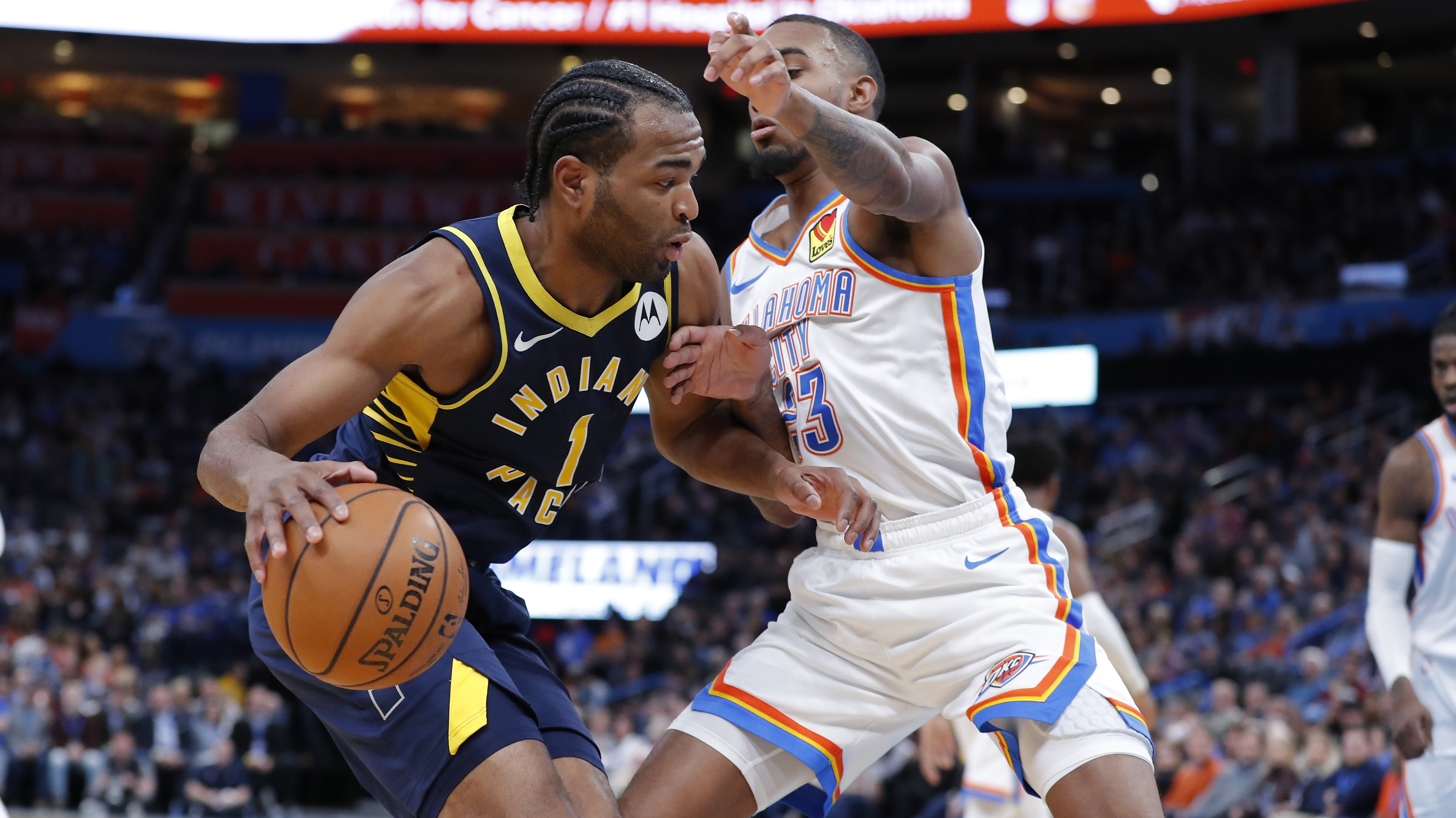 Pacers hang on for 107-100 victory over Thunder