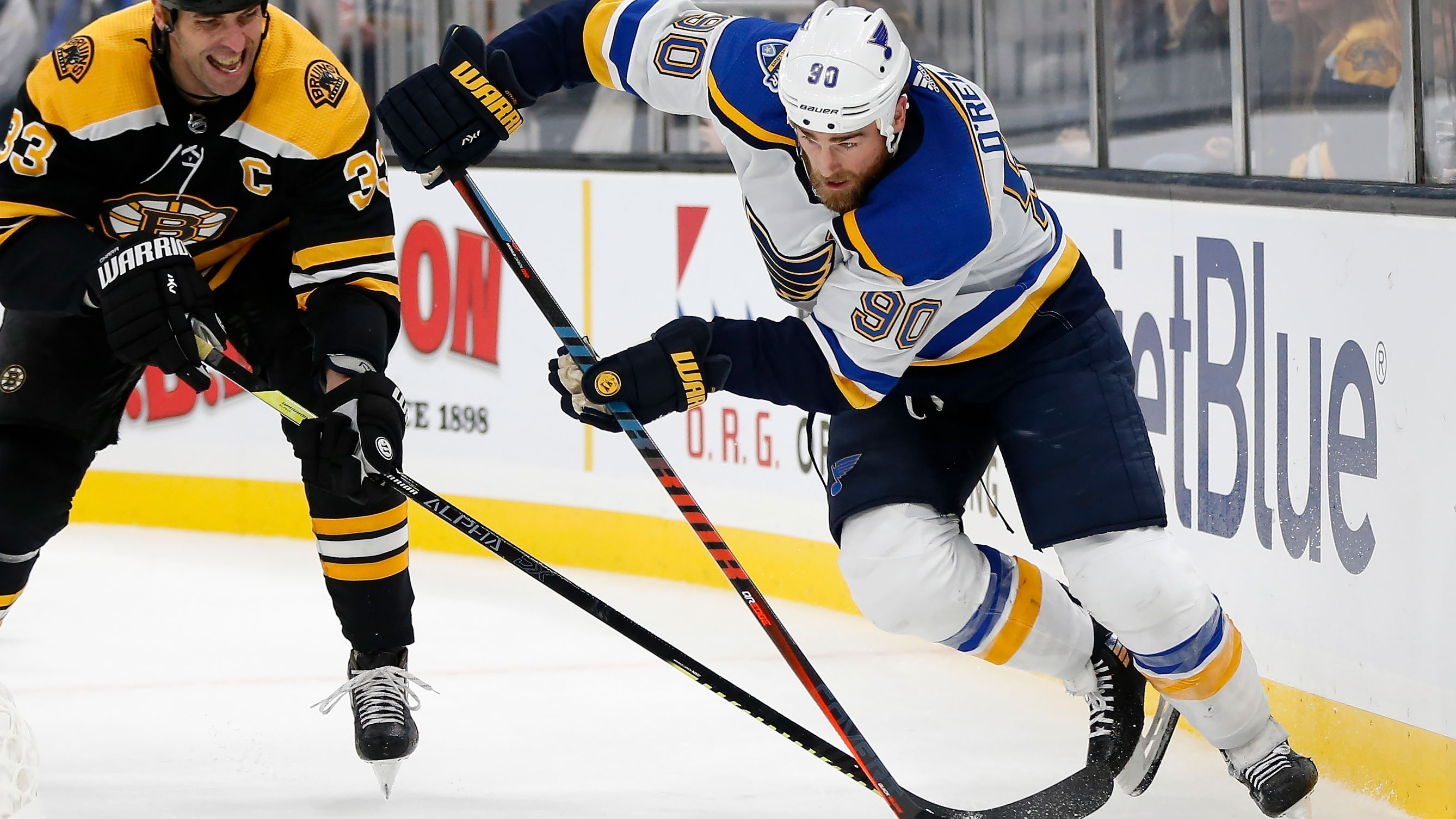 Blues shut out by Bruins 3-0 in first matchup since Stanley Cup Final