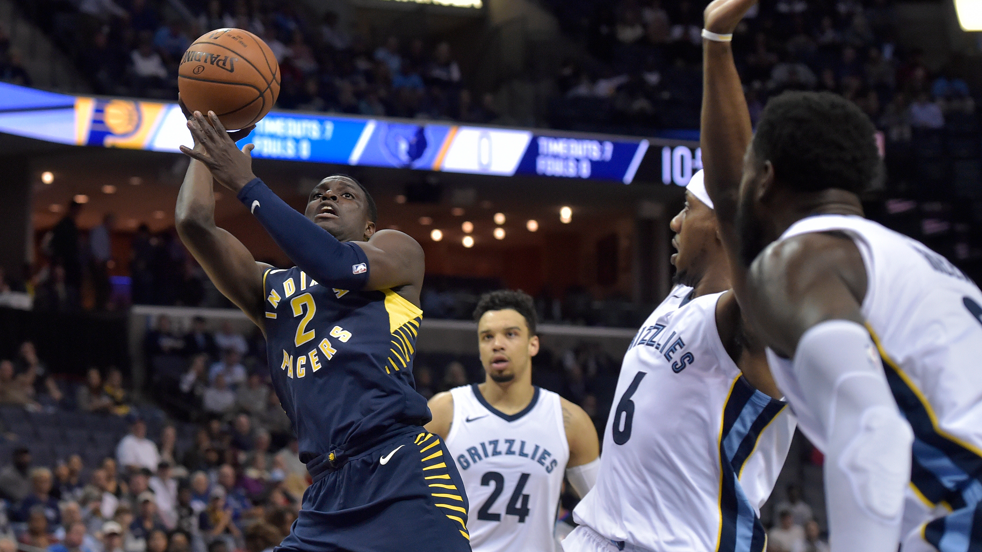 Collison scores 30 as Pacers hang on to beat Grizzlies 116-113