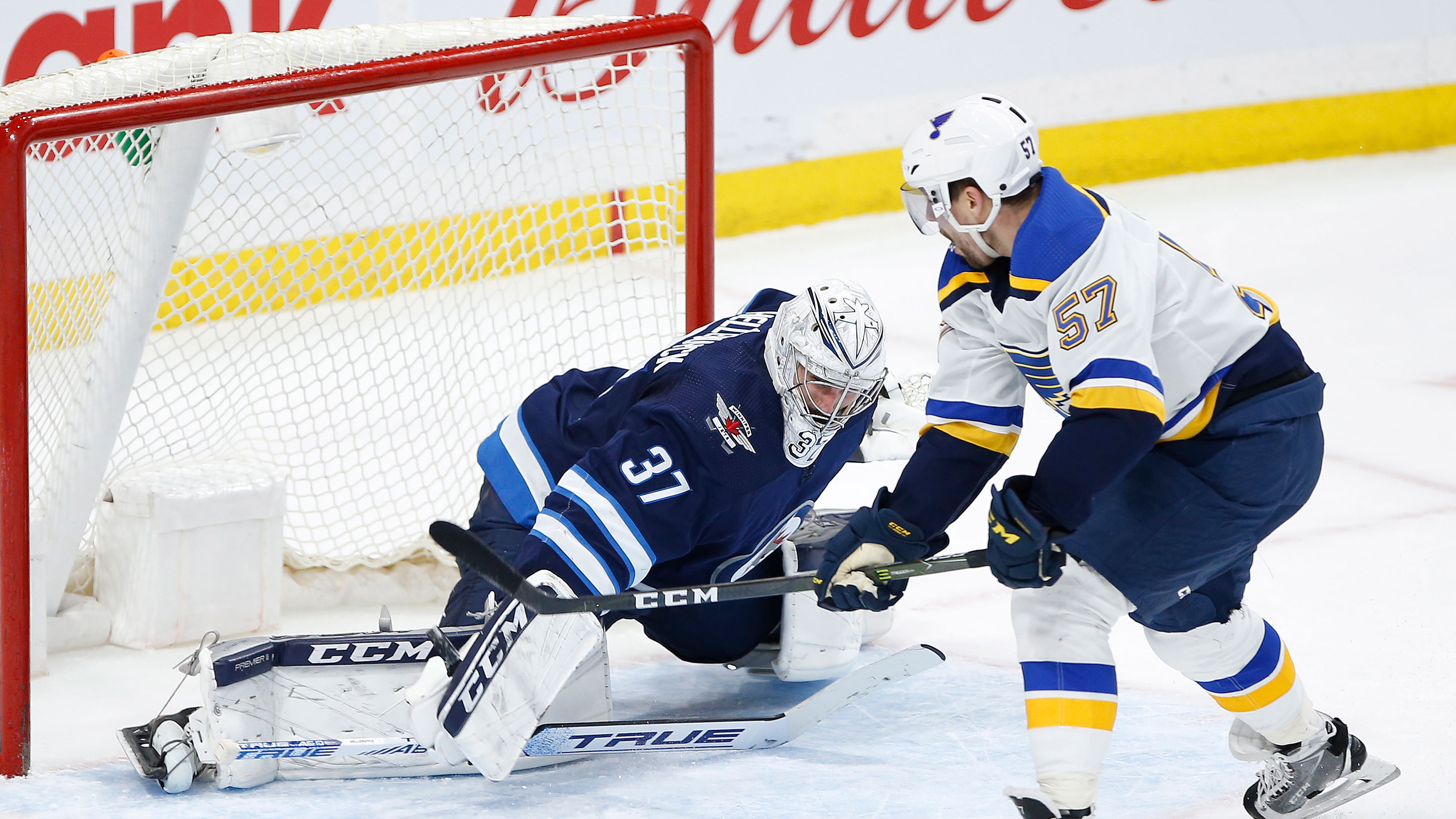 Blues best Jets 5-4 in OT for seventh straight victory