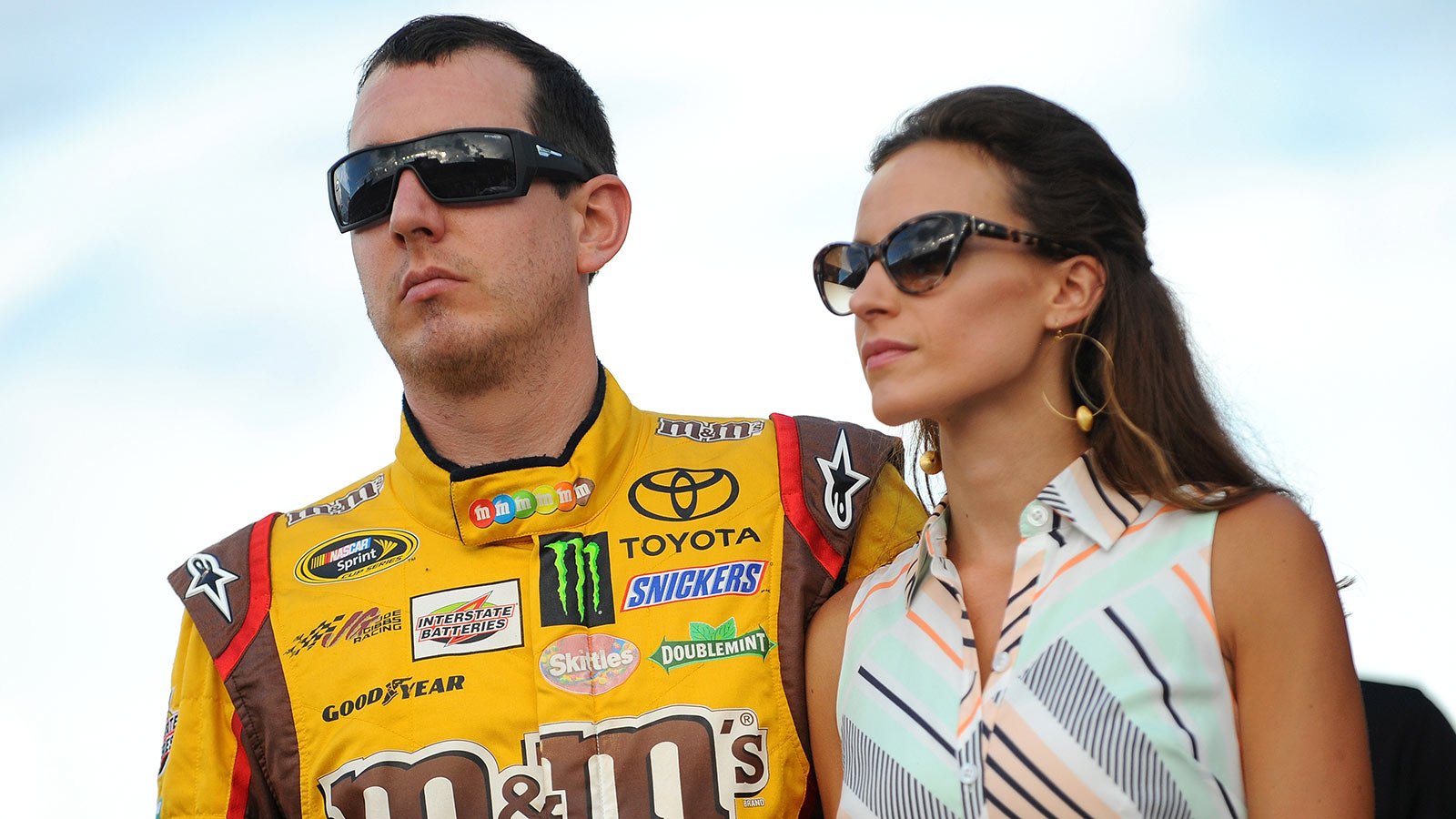 Beaming bridesmaid: Kyle Busch pleased to finish second