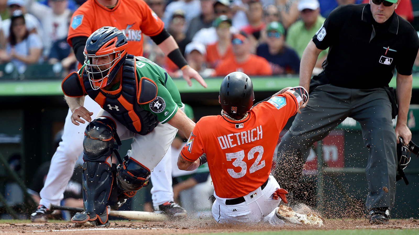 Jose Urena throws 3 shutout innings, Marlins tie Astros in 9 innings