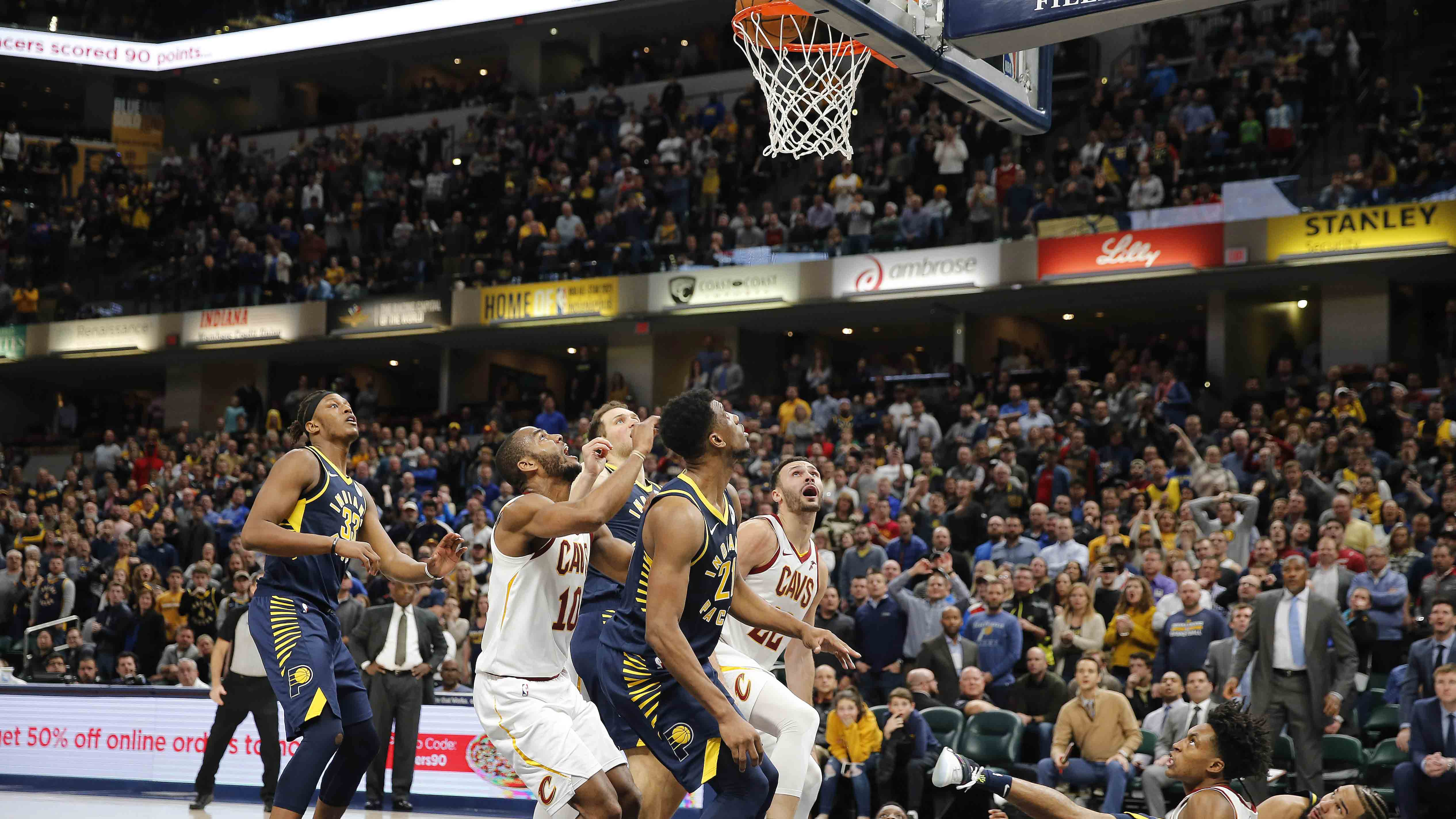 Pacers get blindsided, lose 92-91 as Cavs get last-second tip-in
