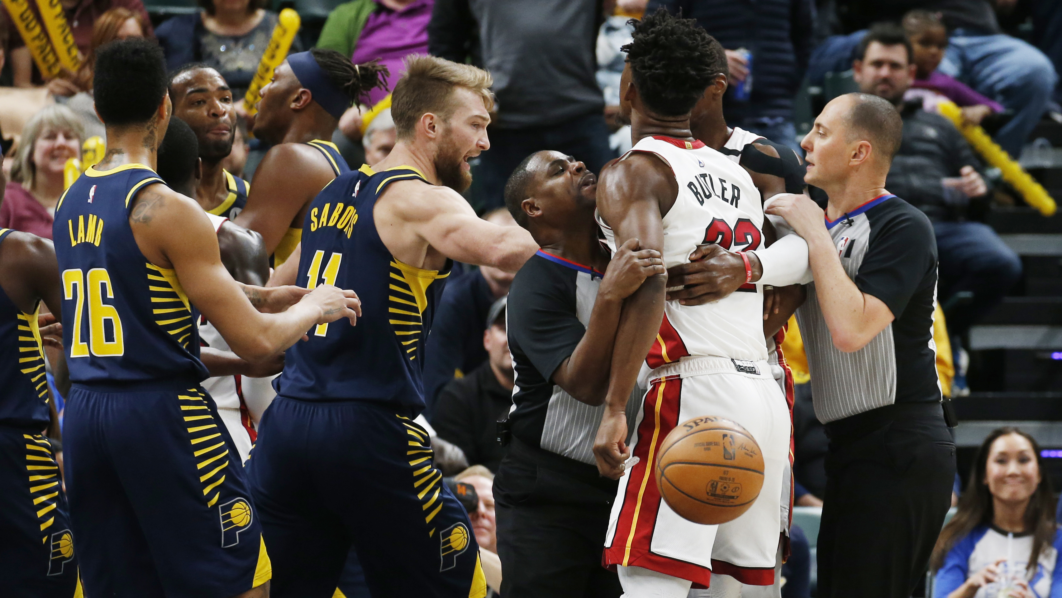 Tempers flare as Pacers fall 122-108 to Heat