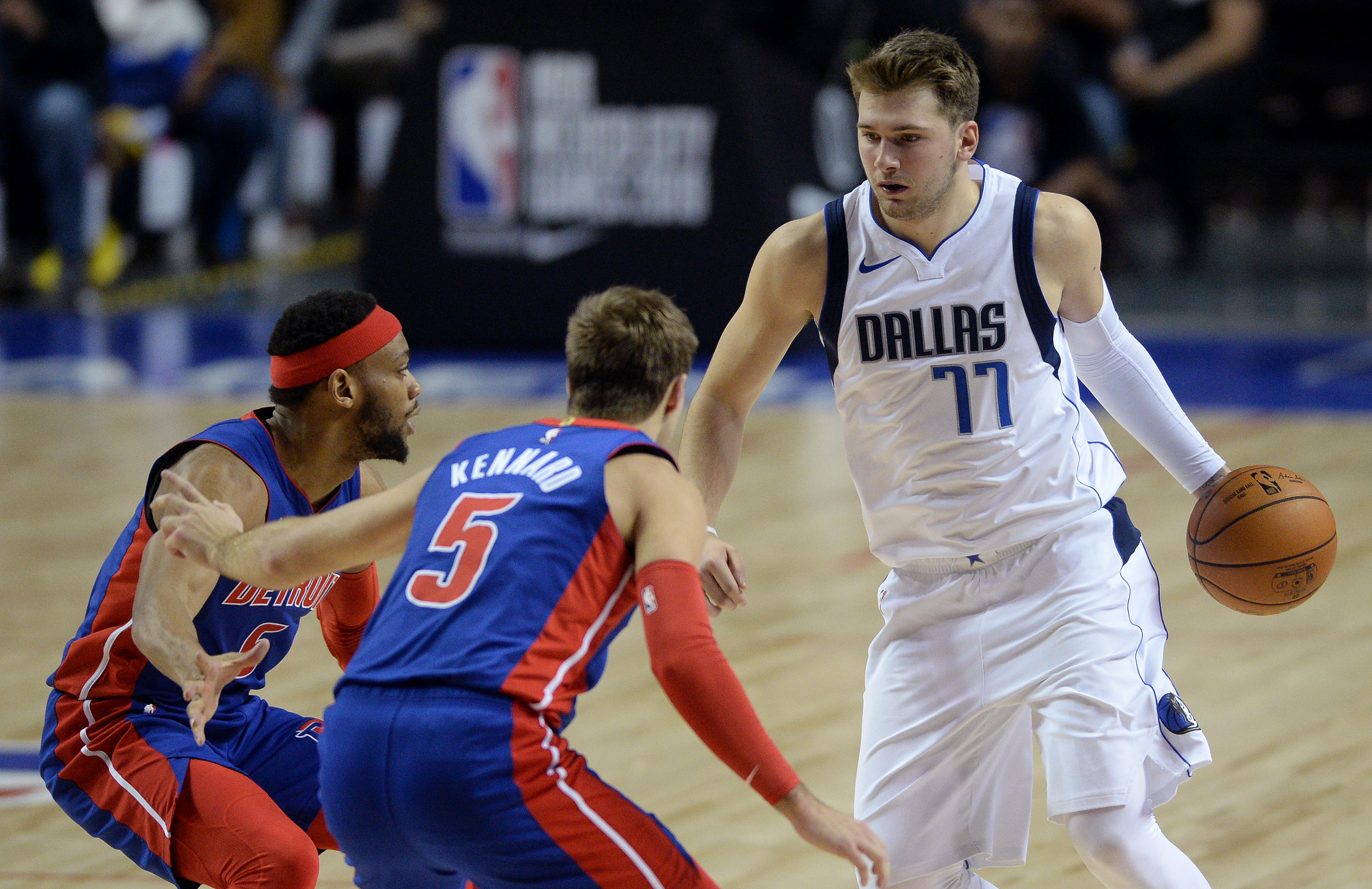 Doncic's triple-double lifts Mavs past Pistons in Mexico