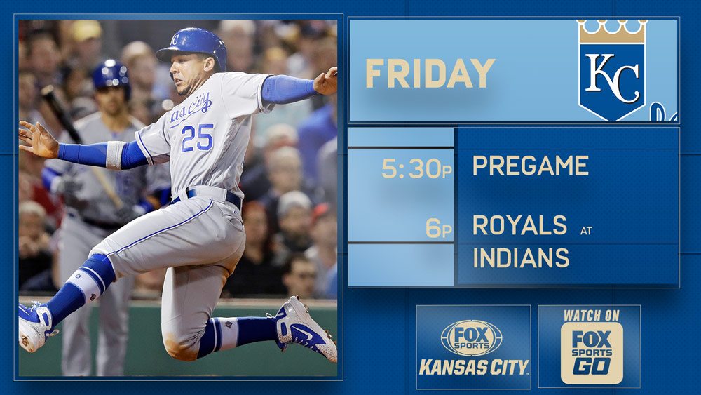Royals face a first-place Cleveland team that's only .500