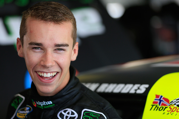 Truck Series driver Ben Rhodes sings his way through rain delay