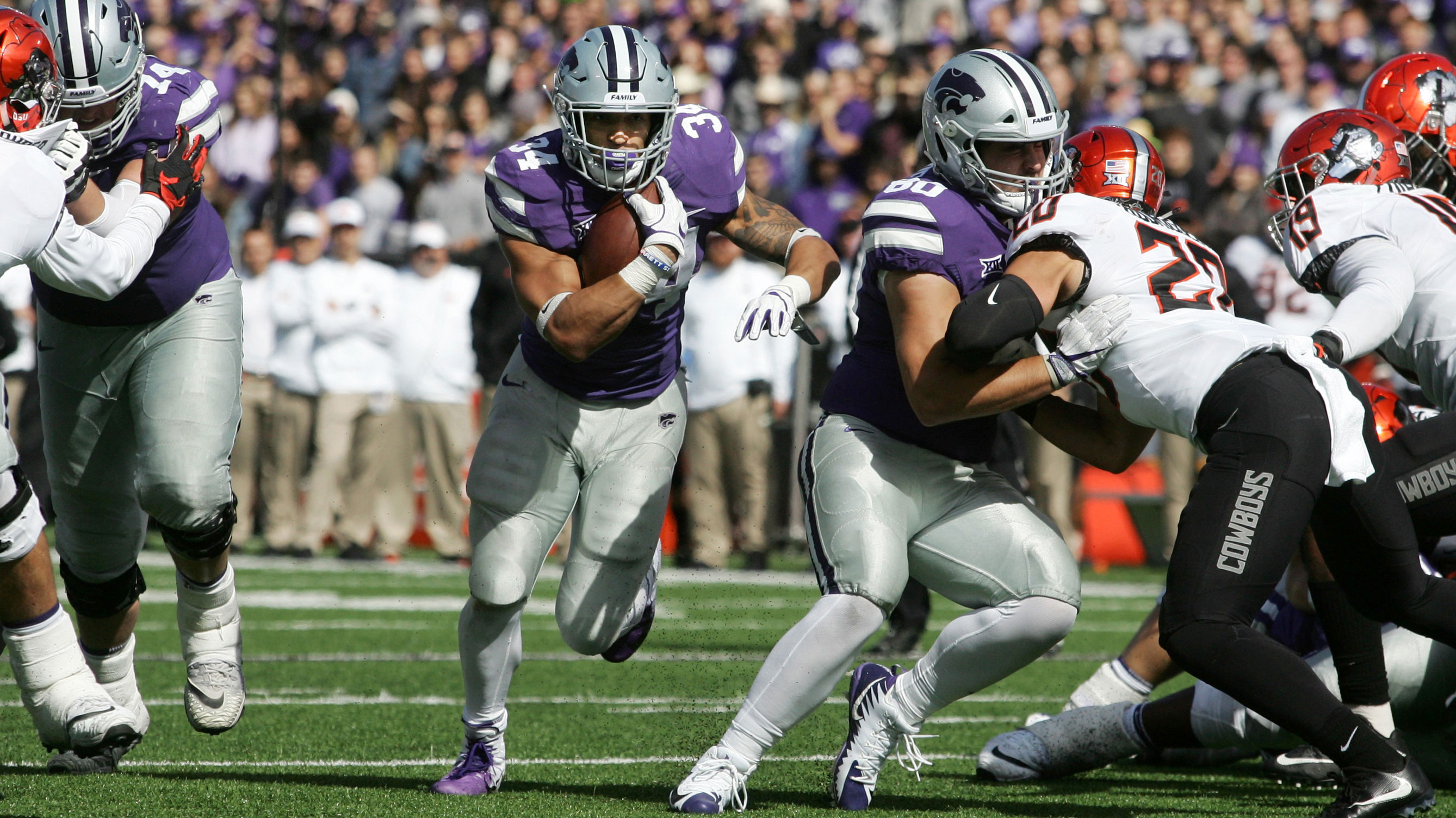 K-State's running game dominates in 31-12 victory over OSU