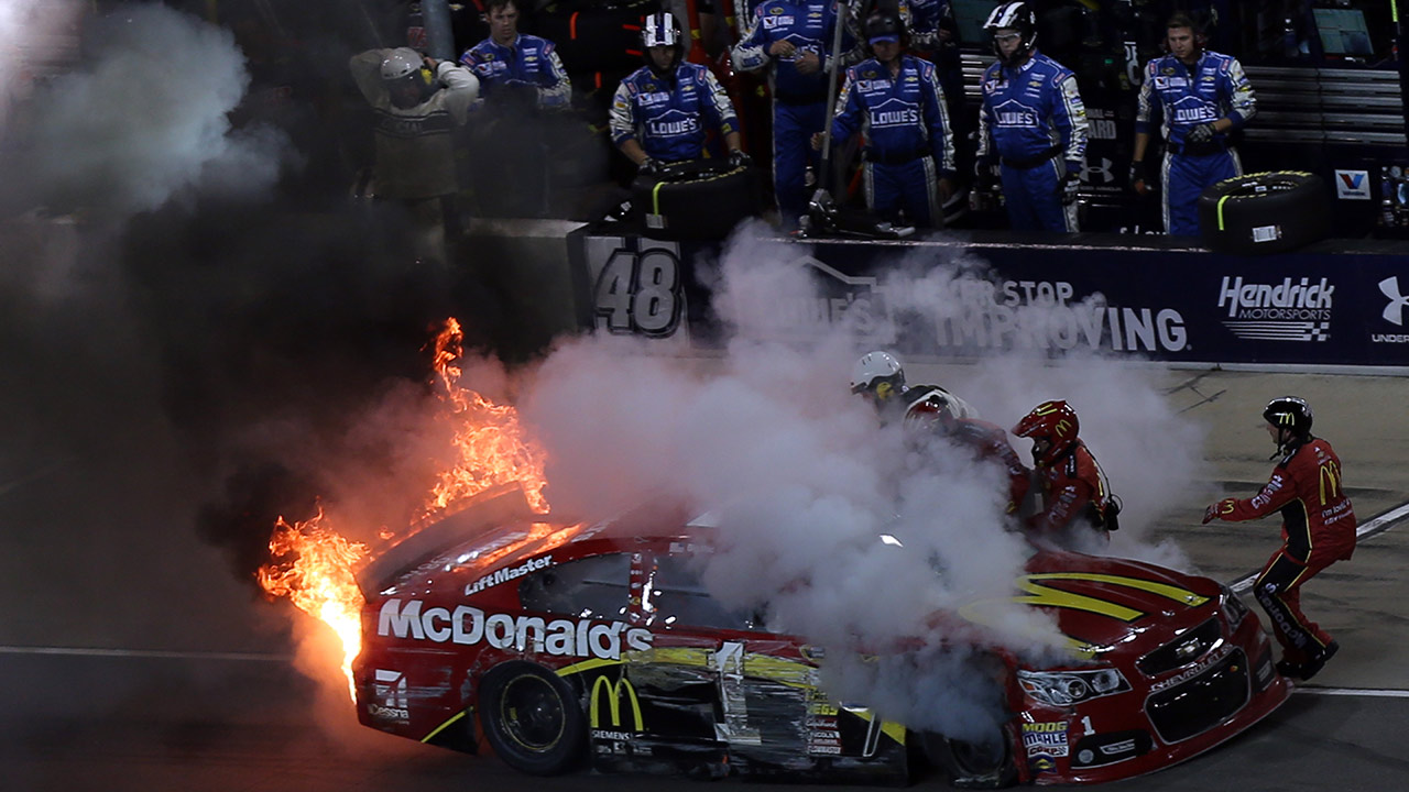 GIF It Up: Jamie McMurray gets flame-broiled under the lights