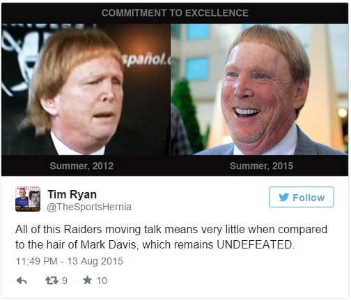 Raiders Owner Mark Davis Is Still Dominating The Hair Game Fox Sports