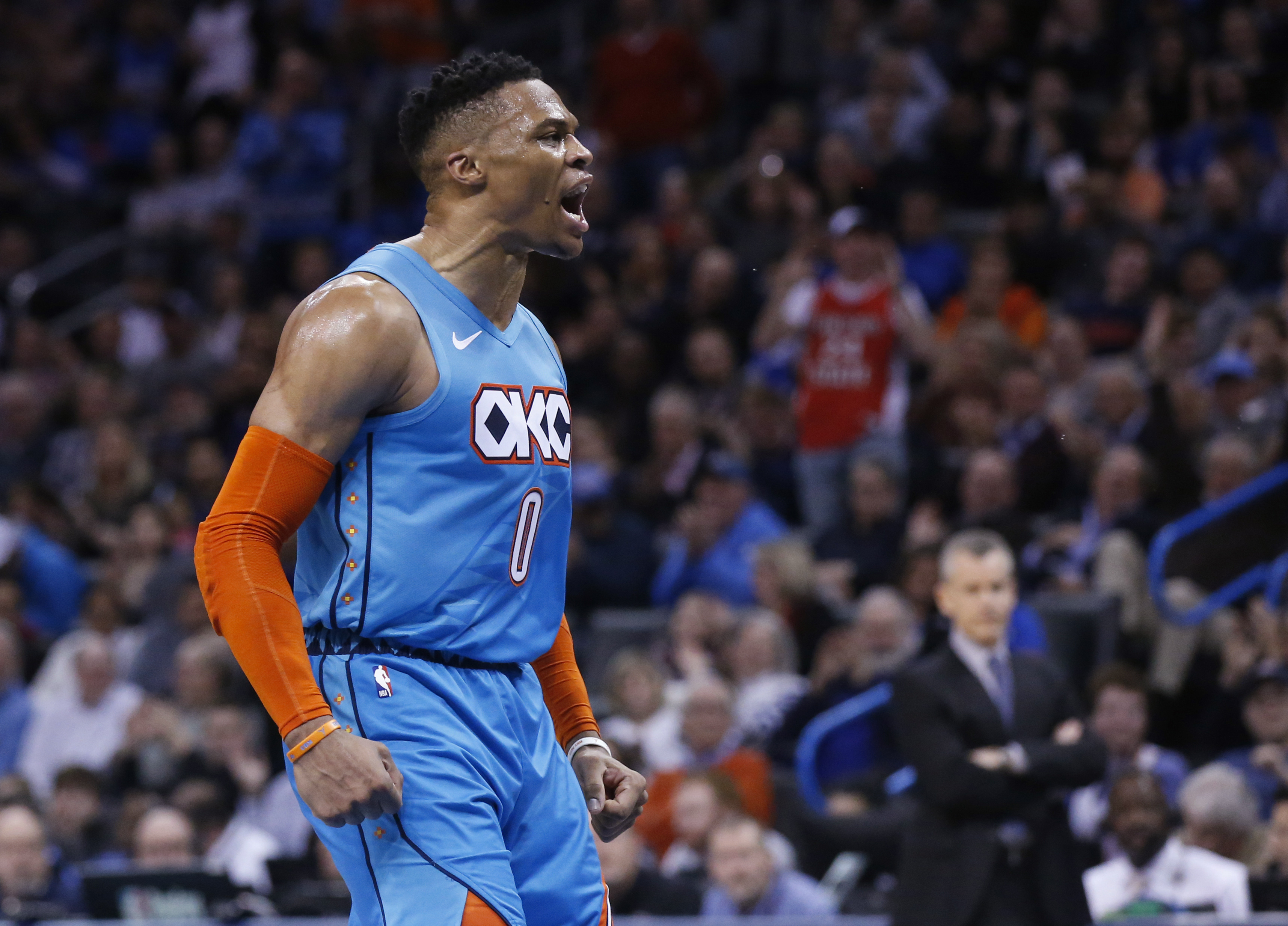 Westbrook's 7th straight triple-double leads OKC past Magic