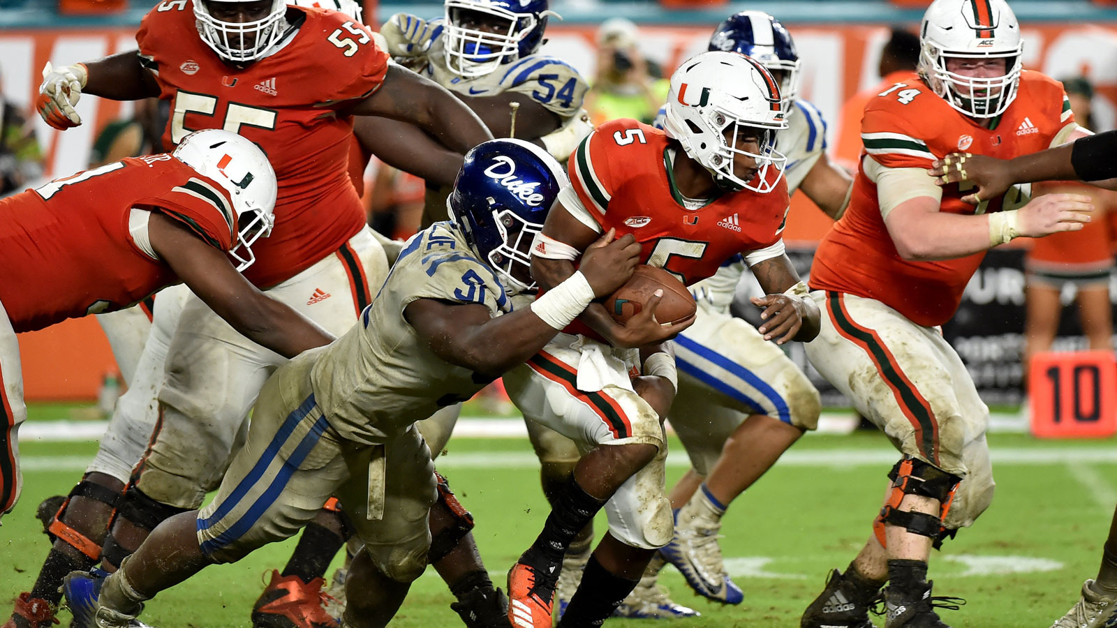 Miami struggles to find offense in 20-12 loss to Duke