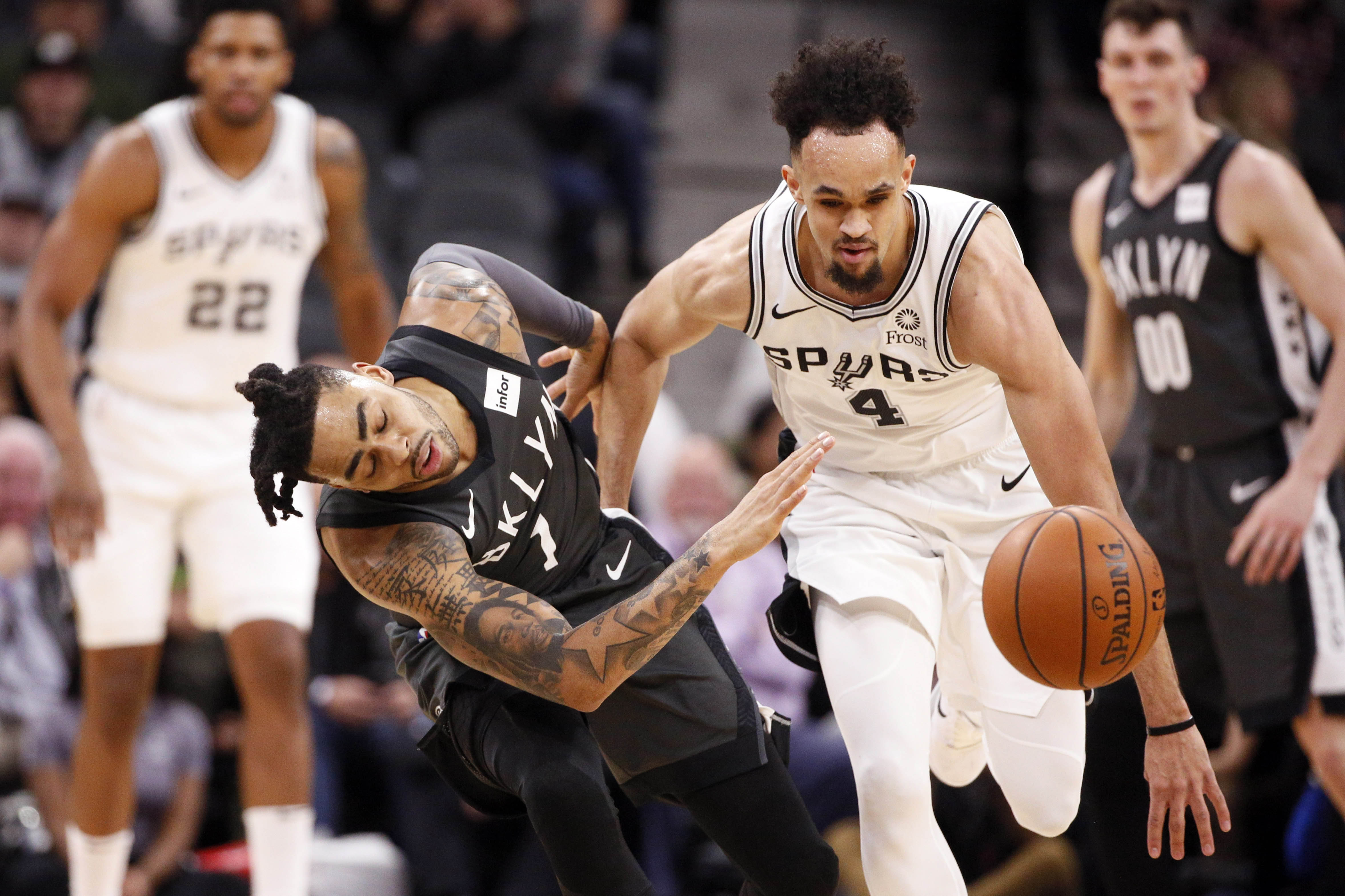 Derrick White's career night leads Spurs past Nets, 117-114