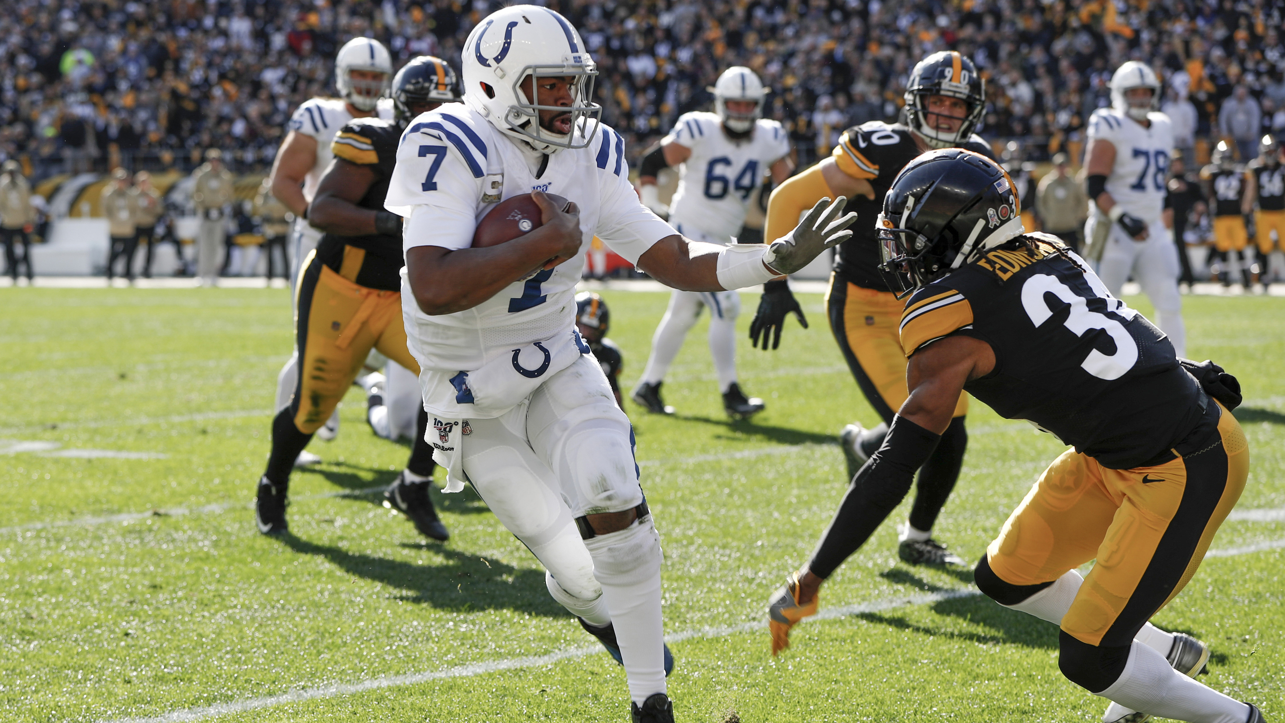 Brissett goes down with knee injury in Colts' loss to Steelers