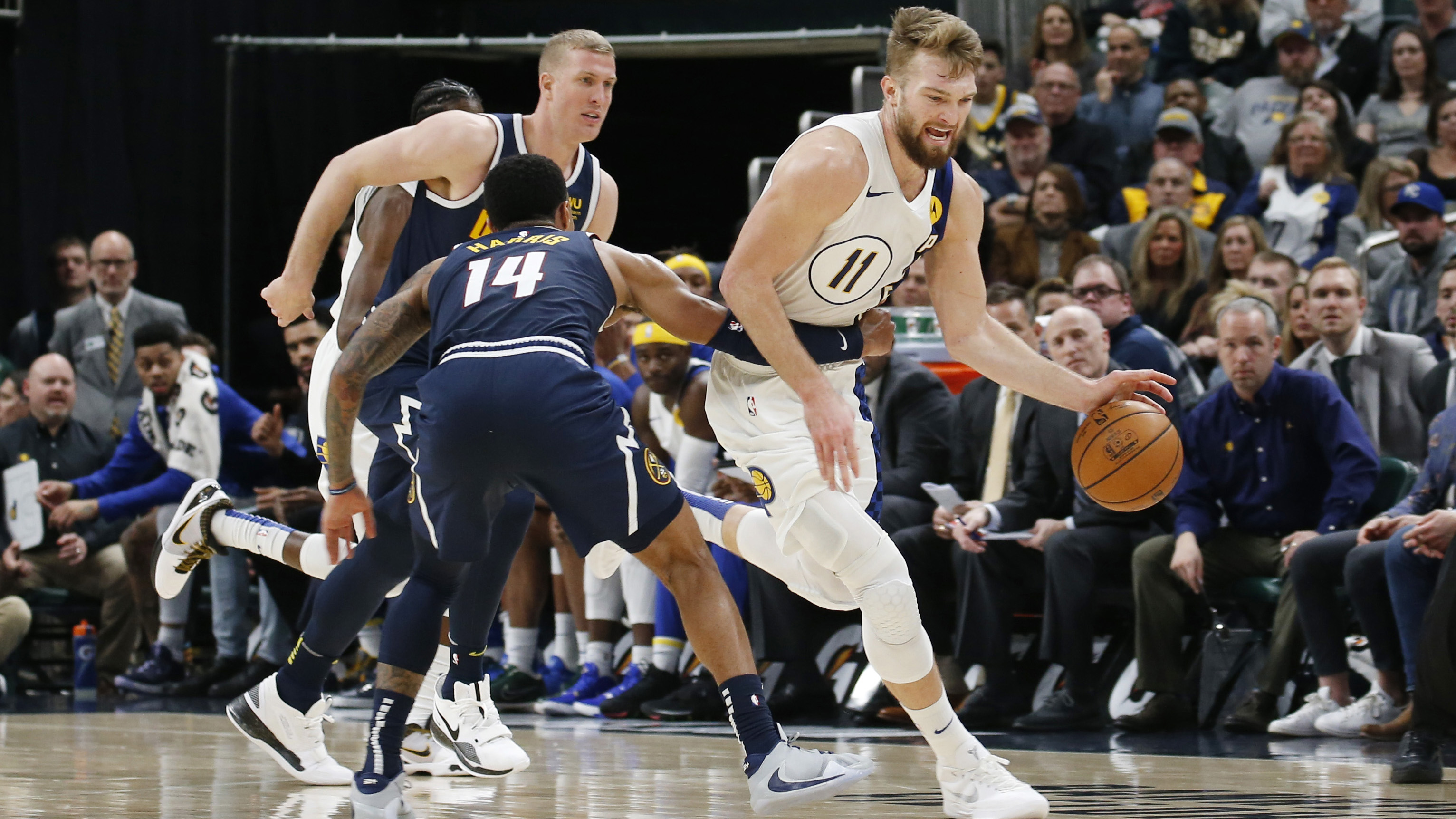 Pacers struggle after halftime, fall 124-116 to Nuggets
