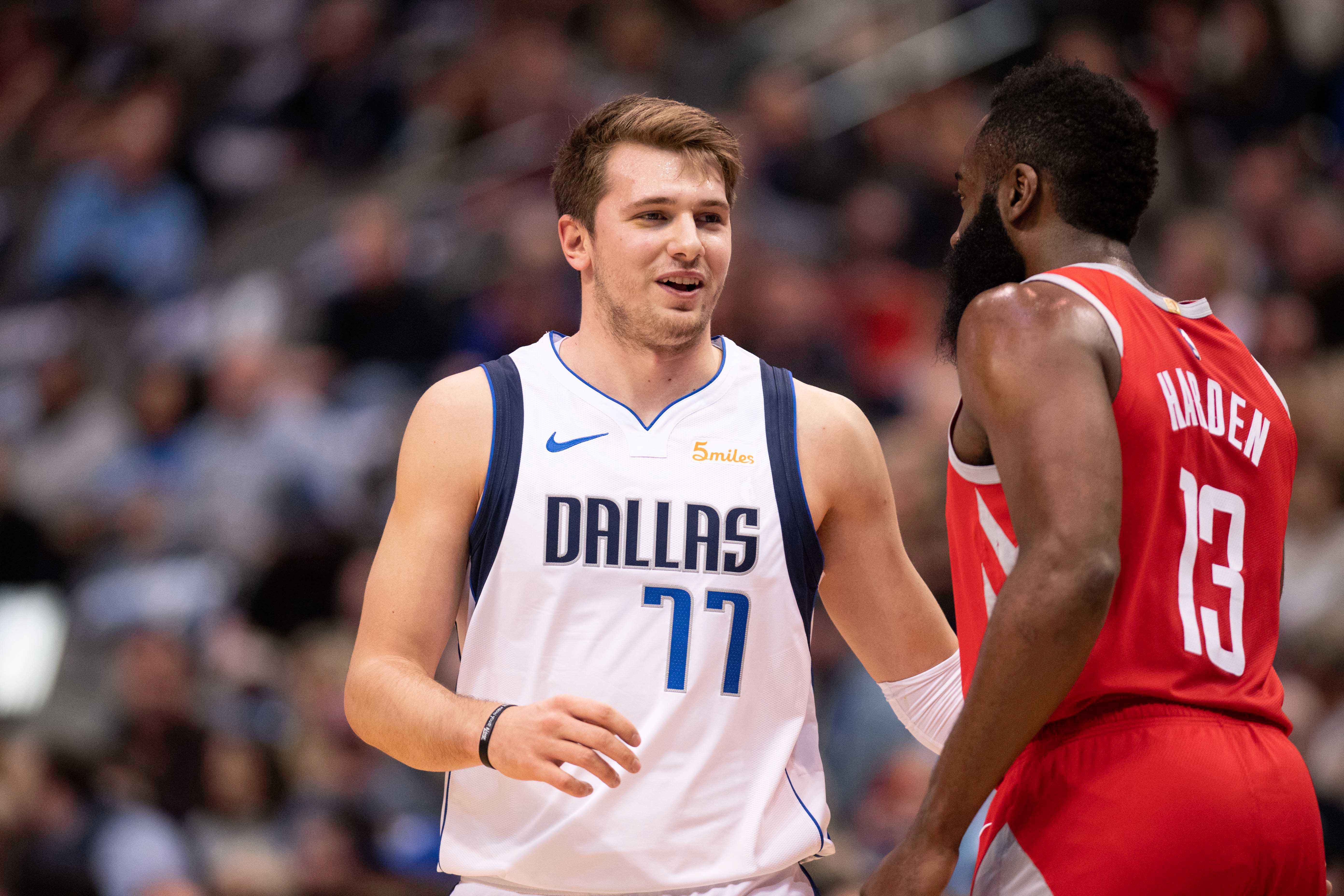 Huge match-up as Luka Doncic faces James Harden in Houston Monday night