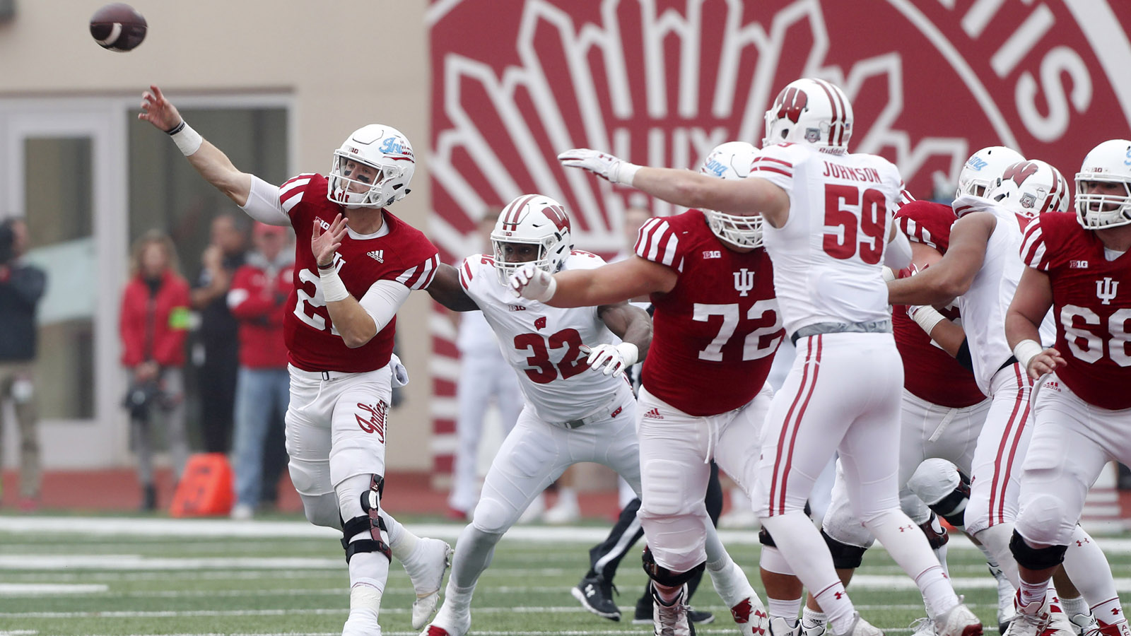 Hoosiers suffer 45-17 loss to unbeaten Badgers