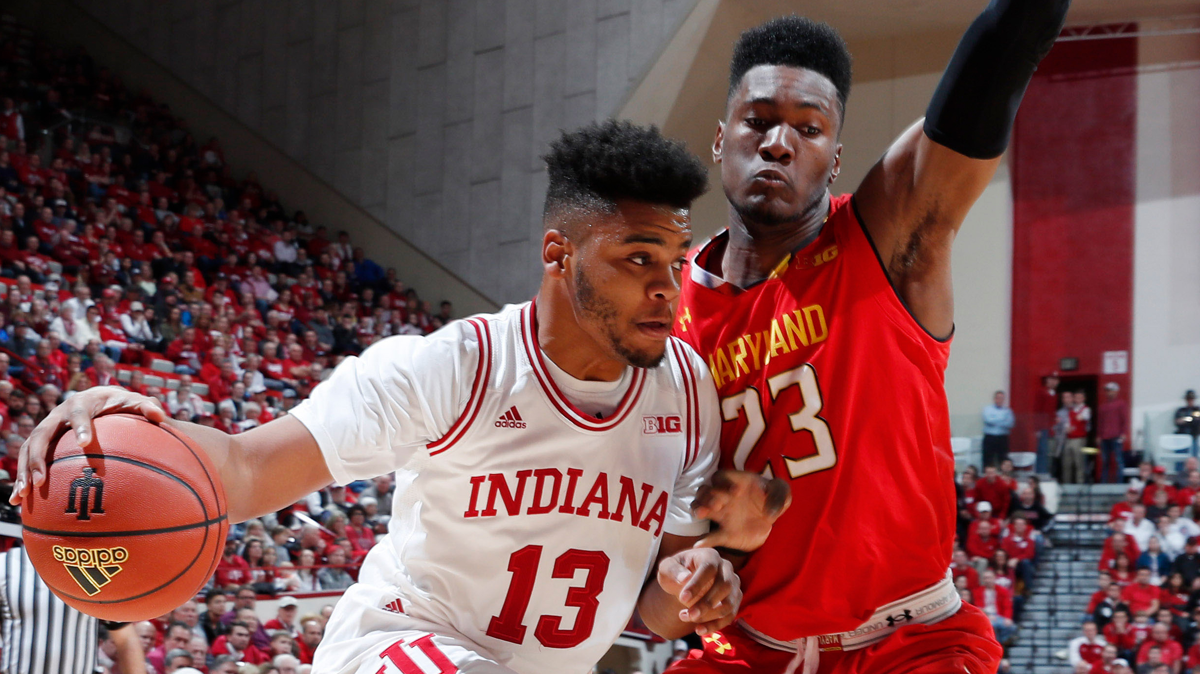 Hoosiers use late run to slip past Maryland 71-68