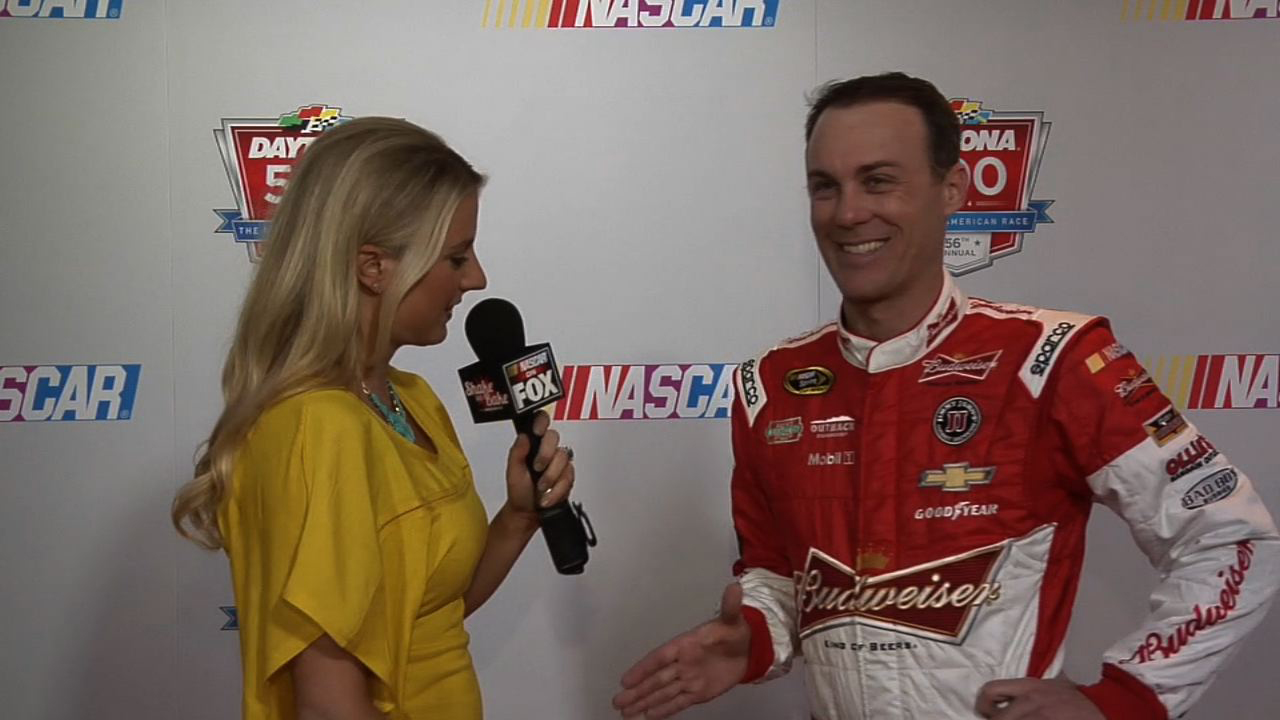 Kevin Harvick talks SHR throwdown, has awkward moment with Kaitlyn Vincie