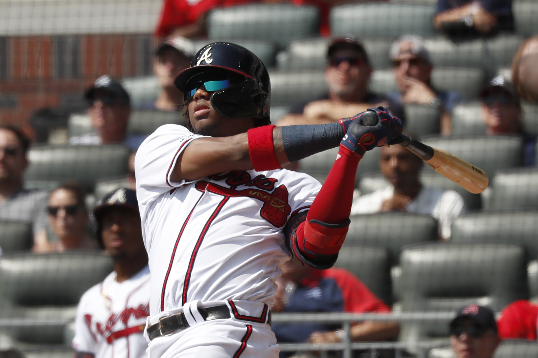 Acuña becomes third player to hit 40 homers at 21 or younger