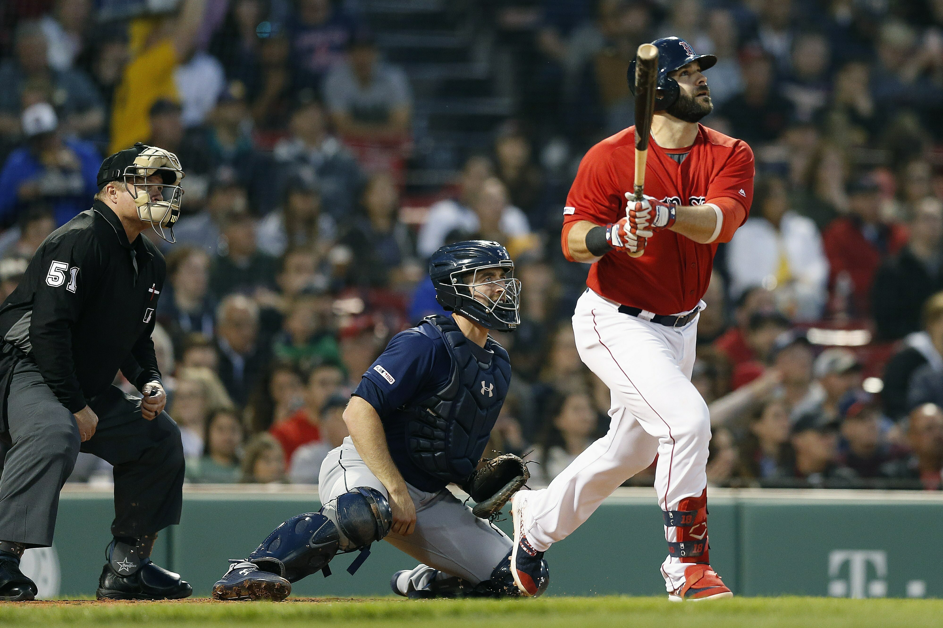 Red Sox beat Mariners 14-1, over .500 for first time