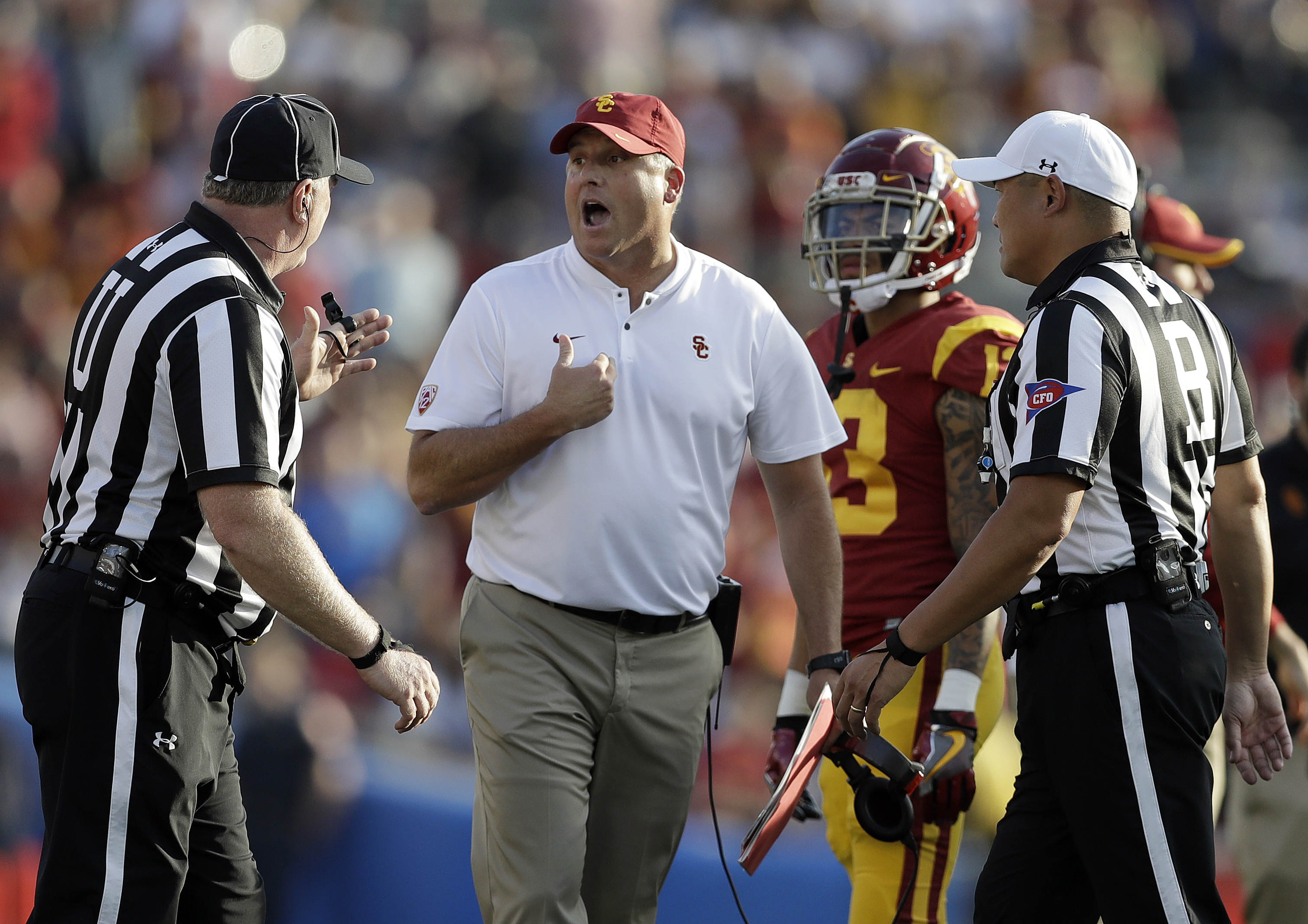 USC's Clay Helton doesn't expect to lose job after UCLA loss
