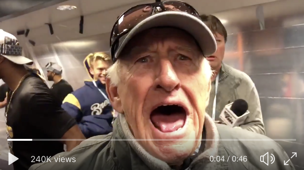 Top Tweets: Broadcaster Bob Uecker celebrates with Brewers (again)