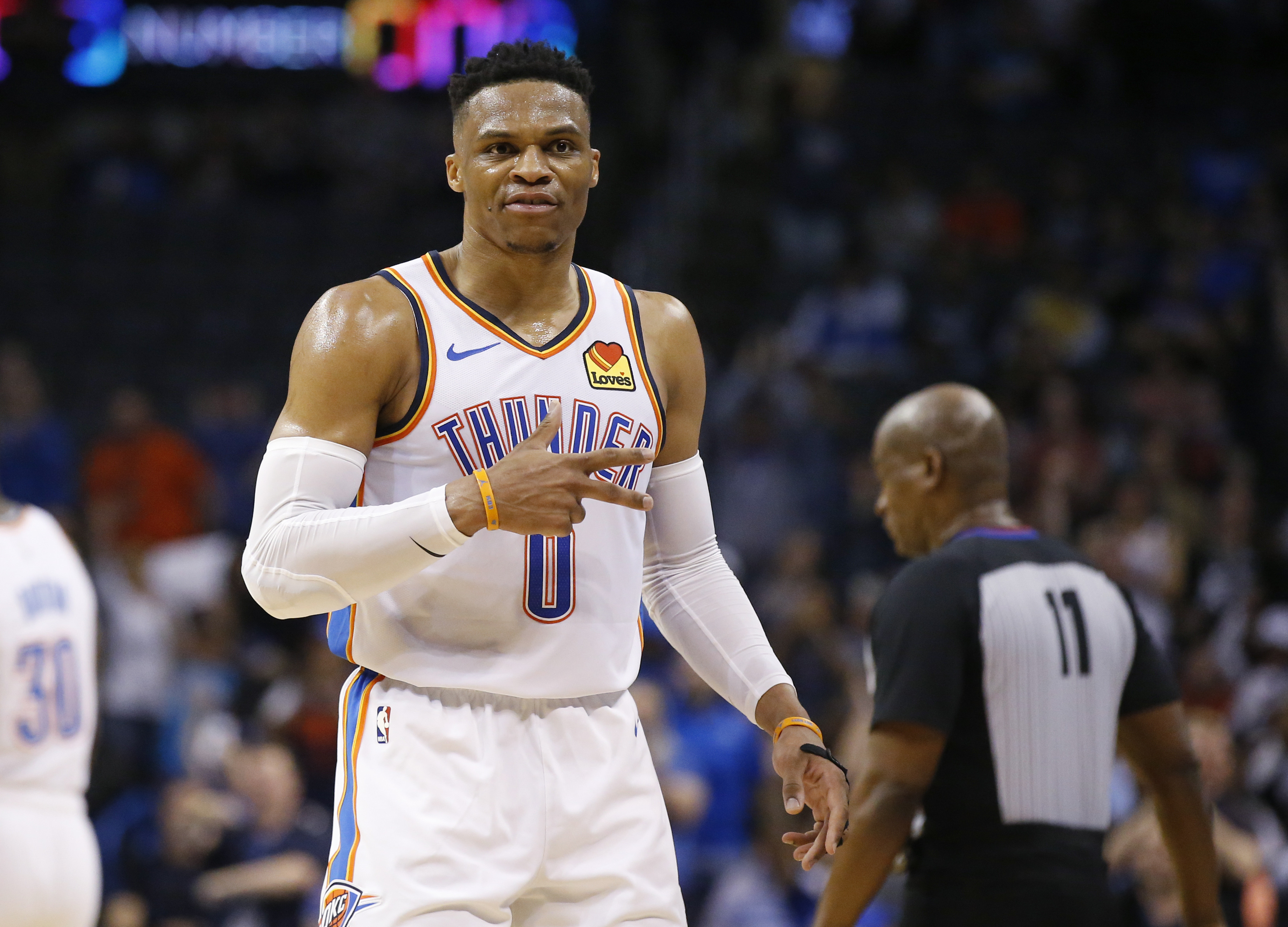 Westbrook joins Wilt in NBA history, Thunder beat Lakers