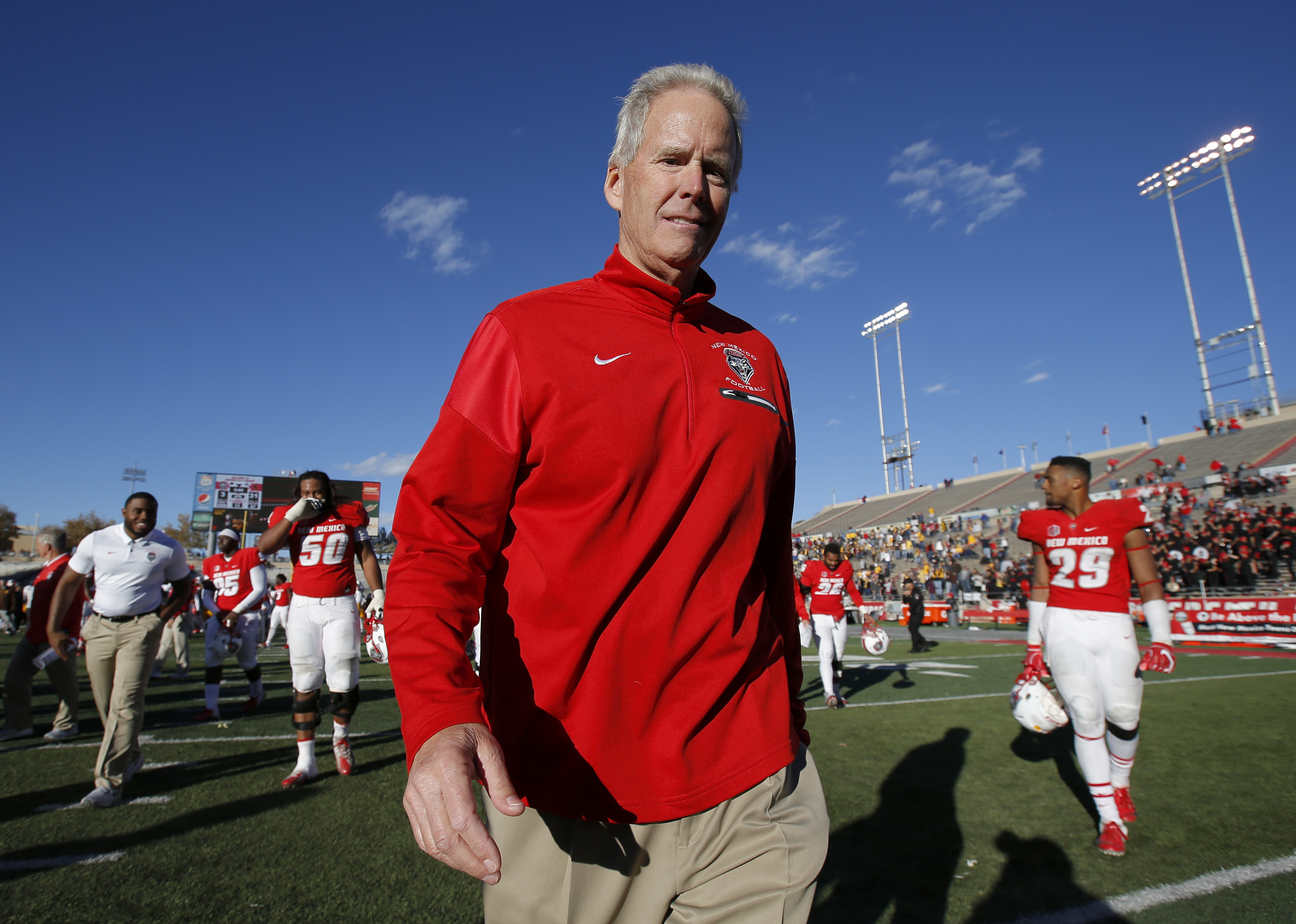 New Mexico coach Davie hospitalized after 'serious' incident