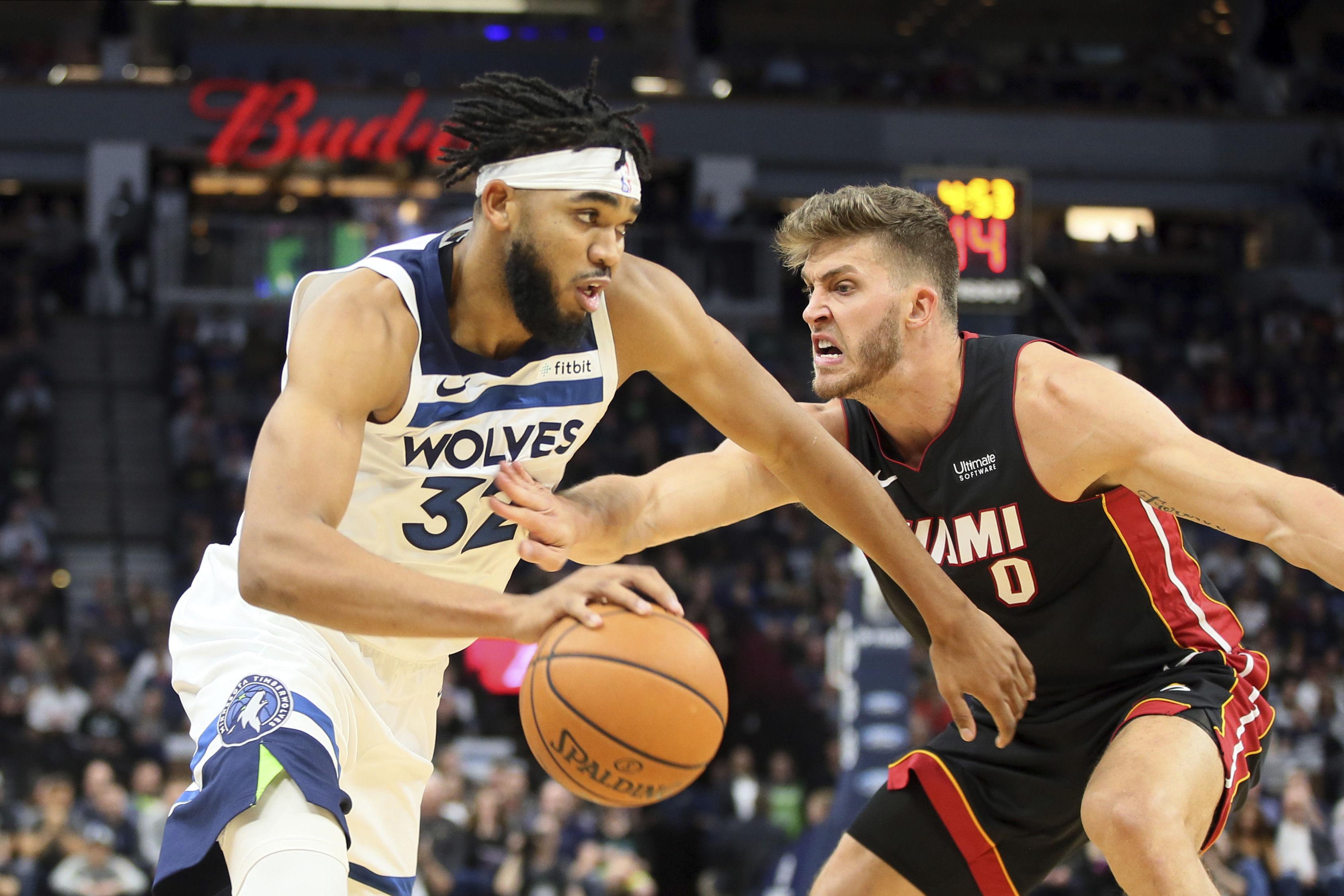 Wiggins leads Wolves past Heat 116-109 with late 3 barrage