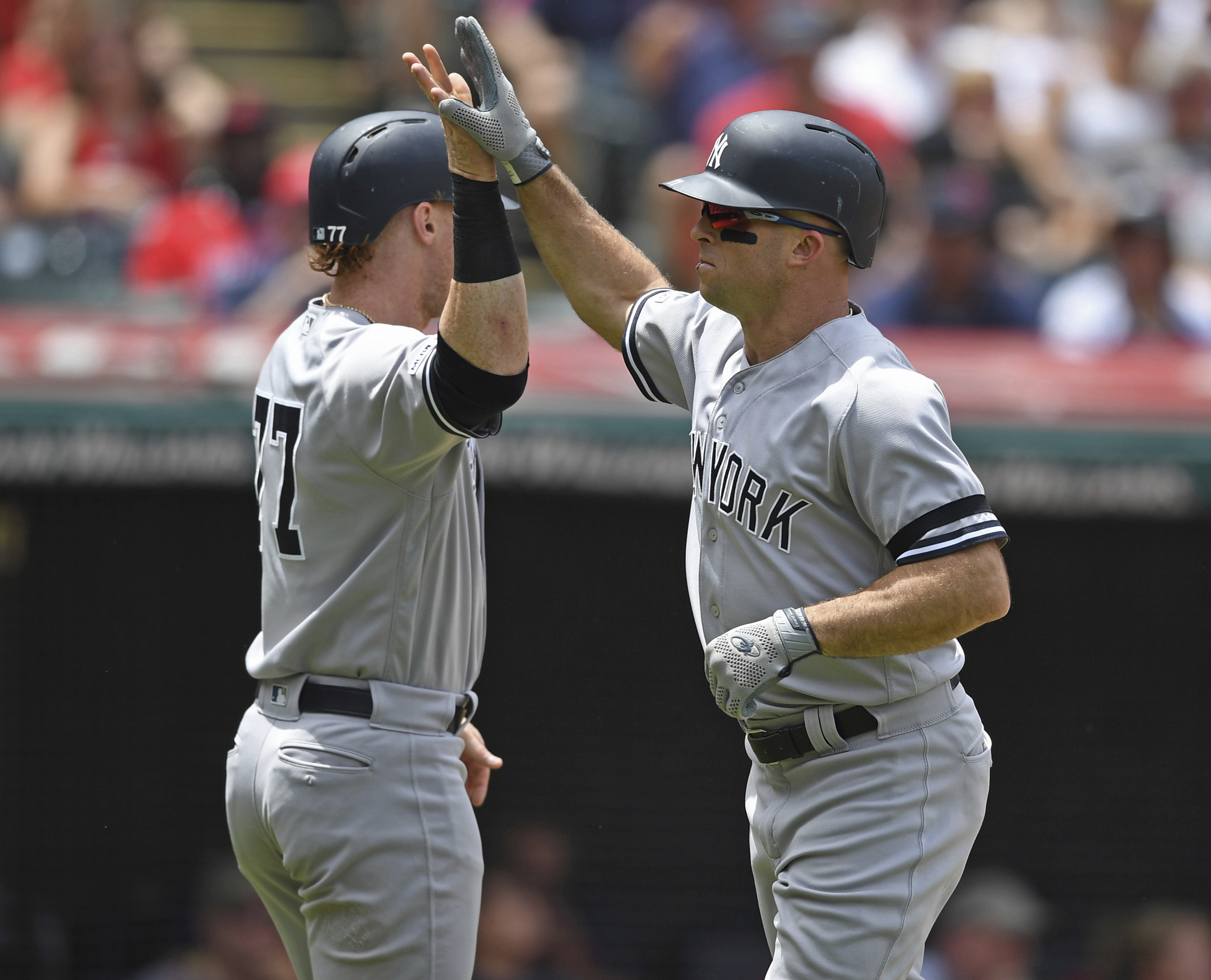 Yankees overcome costly late errors, edge Indians 7-6 in 10