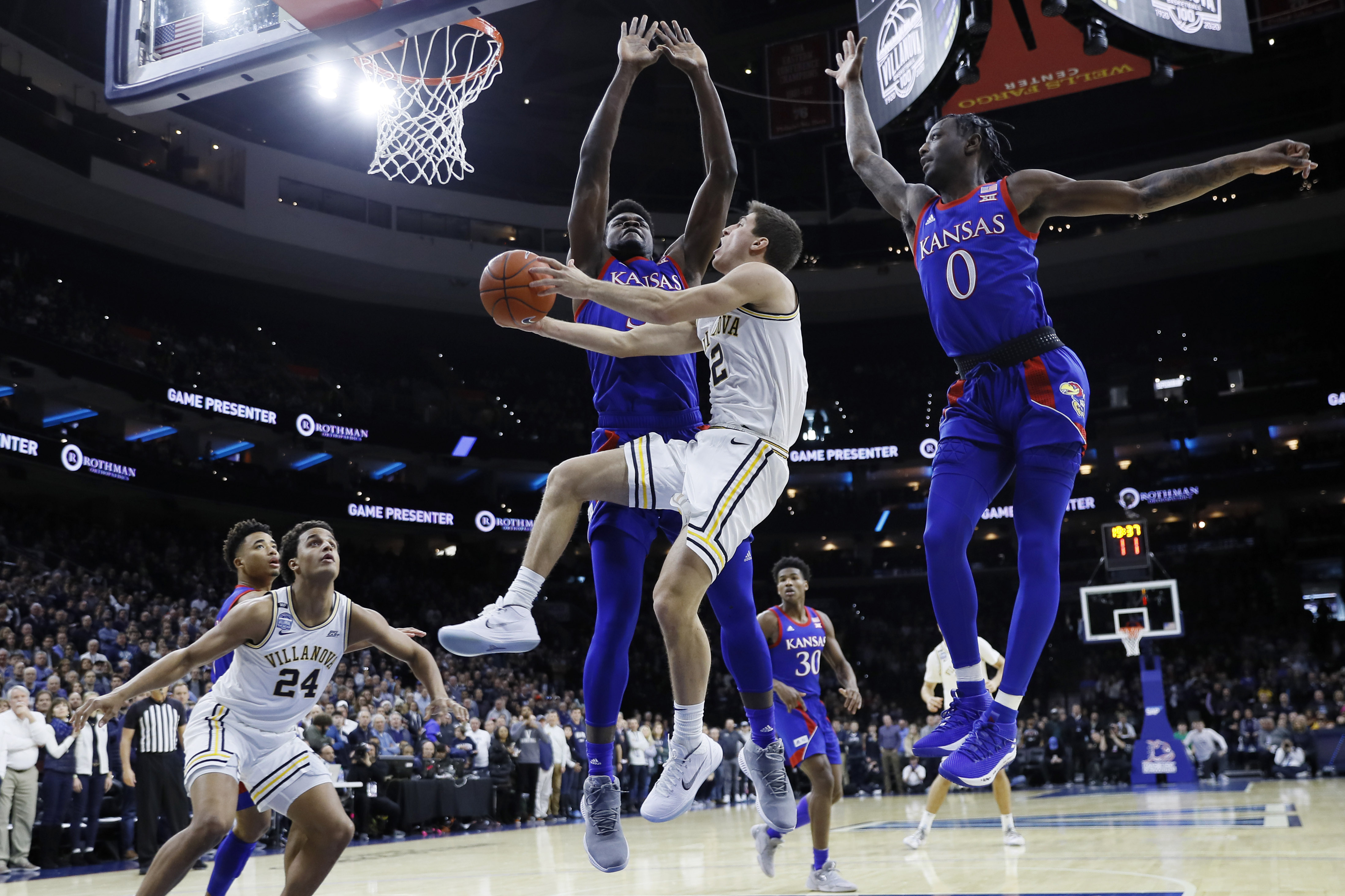 No. 1 KU falls to No. 18 Villanova on Samuels' 3-pointer