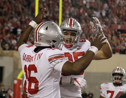 Dobbins' debut leads No. 2 Ohio State past Indiana 49-21 (Aug 31, 2017)