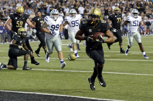 Shurmur scores 2 TDs, Vandy upsets No. 18 Kansas State 14-7 (Sep 16, 2017)