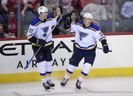 Husso has 27 saves, Thomas scores 2 as Blues blank Capitals
