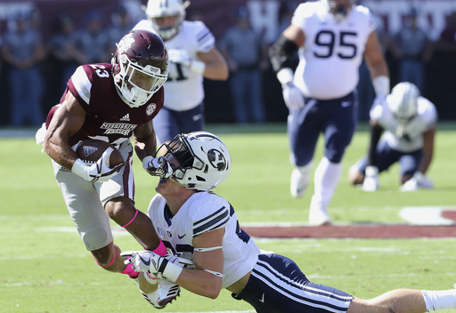 Fitzgerald has 4 TDs, Mississippi State tops BYU 35-10 (Oct 14, 2017)