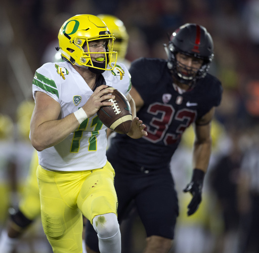 Big game by Love leads No. 23 Stanford past Oregon 49-7 (Oct 14, 2017)