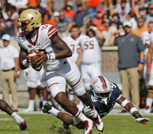 Brown's big day leads BC to rout at Virginia, 41-10 (Oct 21, 2017)