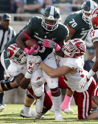 No. 18 Michigan State comes through late, beats Indiana 17-9 (Oct 21, 2017)