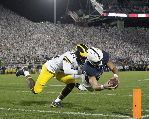 No. 2 Penn State boosted by physical offensive line