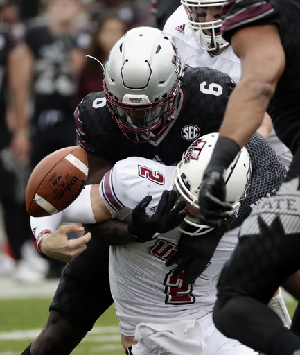 No. 21 Mississippi State beats UMass 34-23 (Nov 04, 2017)