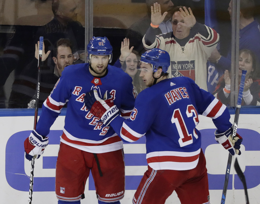 Vesey, Rangers beat Bruins 4-2 for 5th straight win (Nov 08, 2017)