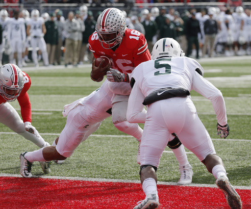 No. 11 Ohio State rebounds, routs No. 13 Michigan St 48-3 (Nov 11, 2017)