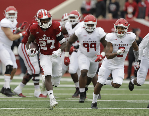 Indiana keeps bowl hopes alive with 41-0 win over Rutgers (Nov 18, 2017)