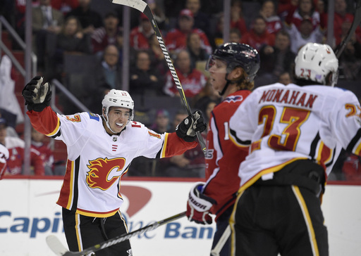 Gaudreau extends point streak to 10 as Flames beat Capitals