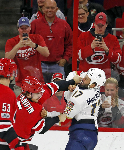 Hanifin scores late in OT to lift Hurricanes past Panthers (Dec 02, 2017)